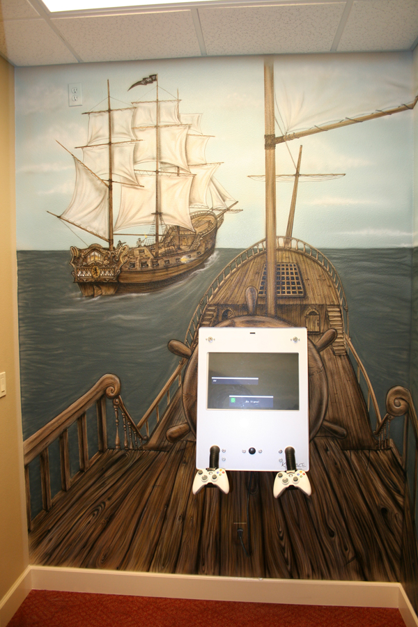 pirate ship mural